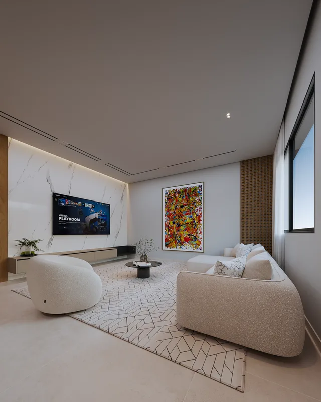 Séjour lumineux d'un appartement F2, Résidence Prestigia 2